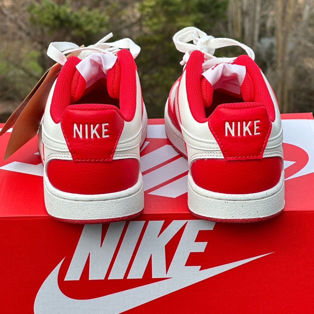 Nike Court Vision Low NN Womens 6.5 Youth 5Y Red Sustainable Casual Sneaker NEW - Picture 5 of 11